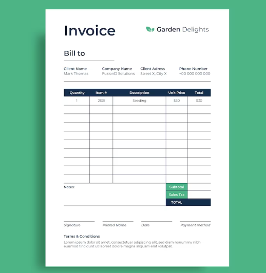 wie man eine rechnung schreibt